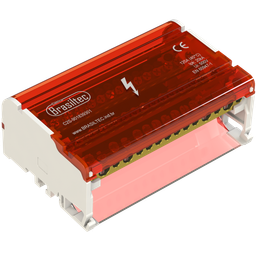 Bloco de Distribuicao Vermelho 15 Furos 125A com 4 Barramentos