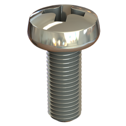 Parafuso Phillips Maquina M4X10MM Cabeca Panela Bicromatizado (Pacote com 500Pc)