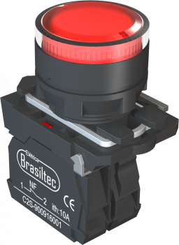 Botão de Impulso Plástico com Iluminação Série 4 | Brasiltec