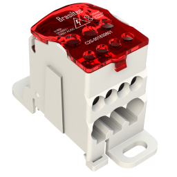 Bloco de Distribuicao Vermelho 7 Furos 80A