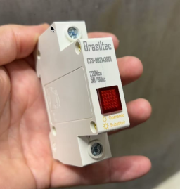 Sinaleiro para Trilho DIN Vermelho 220Vca