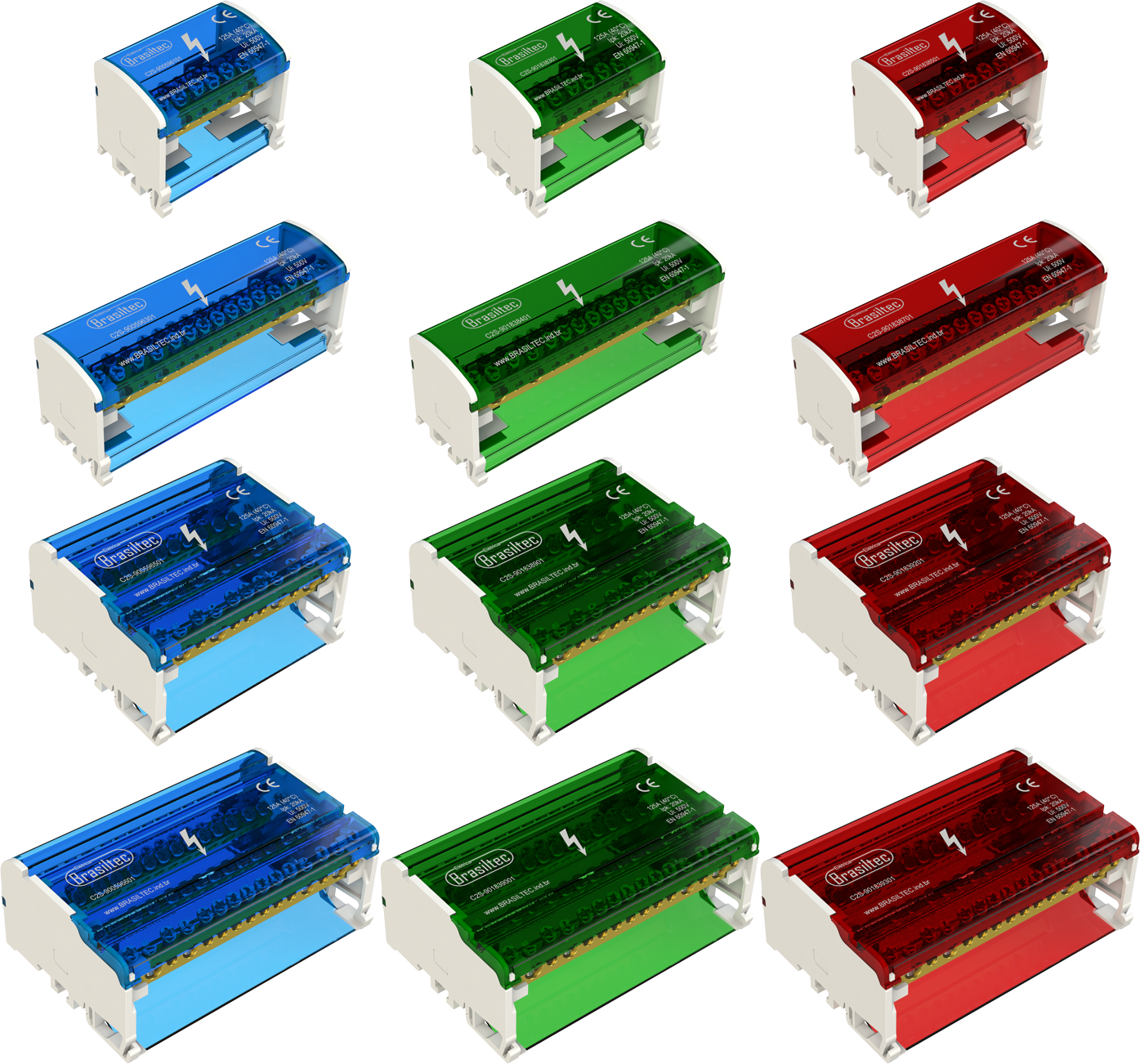 5分割のE Bloco de Distribuicao Modular 125a | Brasiltec - Maior