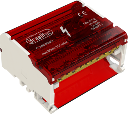 Bloco de Distribuicao Vermelho 11 Furos 125A com 4 Barramentos