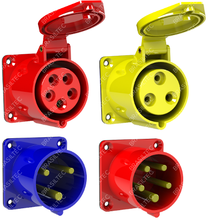 Tomada Industrial de Embutir | Brasiltec 📦