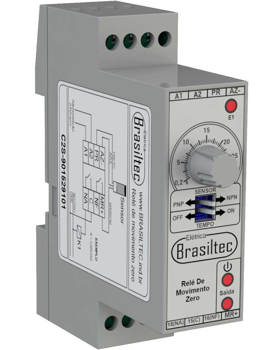 Rele de Movimento Zero Alimentacao 24V | Brasiltec - Maior