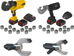 Alicate Hidráulico com Bateria para Prensar Terminais de Compressão e Cortar Cabos - Série 2