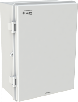 Caixa Plastica 350X250X150MM Tampa Opaca com Dobradica e Fecho