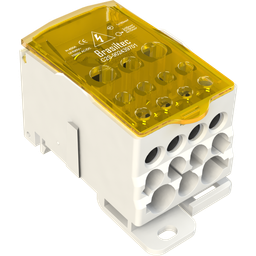 Bloco de Distribuicao Amarelo 12 Furos 400A